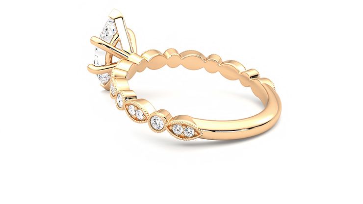 Taylor & Hart Selene Marquise Engagement Ring 360 degree image 17