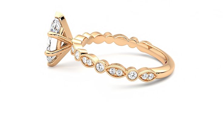 Taylor & Hart Selene Marquise Engagement Ring 360 degree image 19