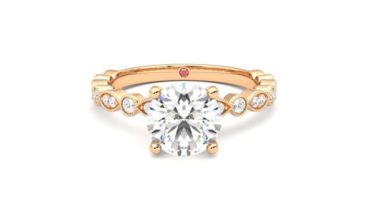 Taylor & Hart Selene Round Engagement Ring 360 degree image 0