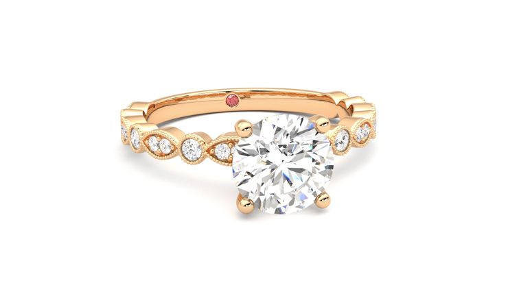 Taylor & Hart Selene Round Engagement Ring 360 degree image 3