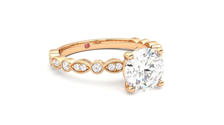Taylor & Hart Selene Round Engagement Ring 360 degree image 5