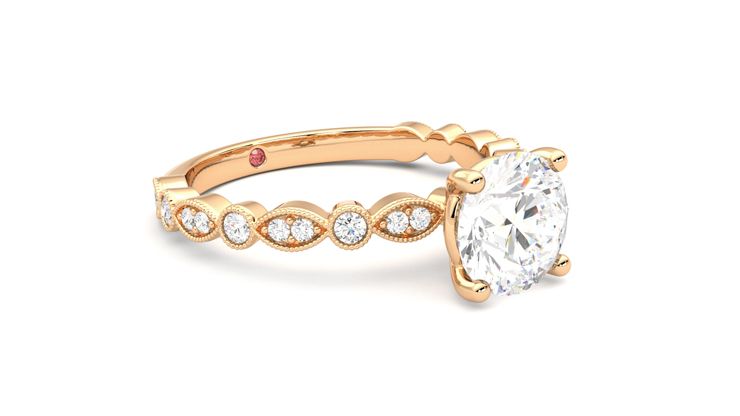 Taylor & Hart Selene Round Engagement Ring 360 degree image 6
