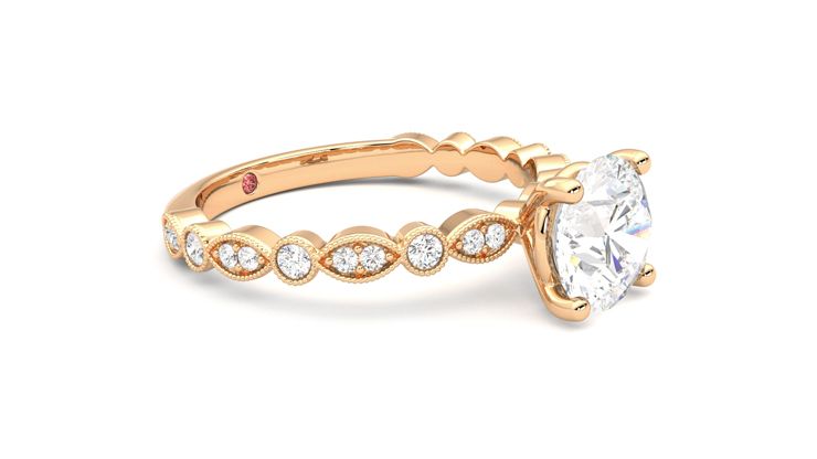 Taylor & Hart Selene Round Engagement Ring 360 degree image 7