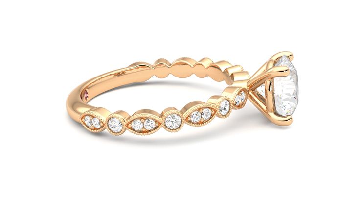 Taylor & Hart Selene Round Engagement Ring 360 degree image 9