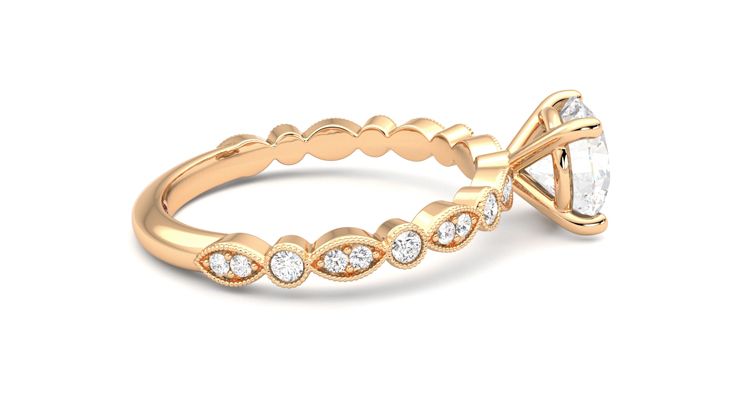 Taylor & Hart Selene Round Engagement Ring 360 degree image 10