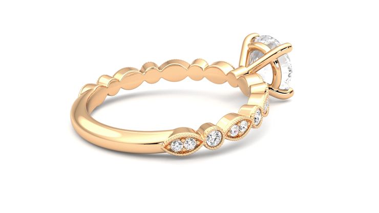 Taylor & Hart Selene Round Engagement Ring 360 degree image 12