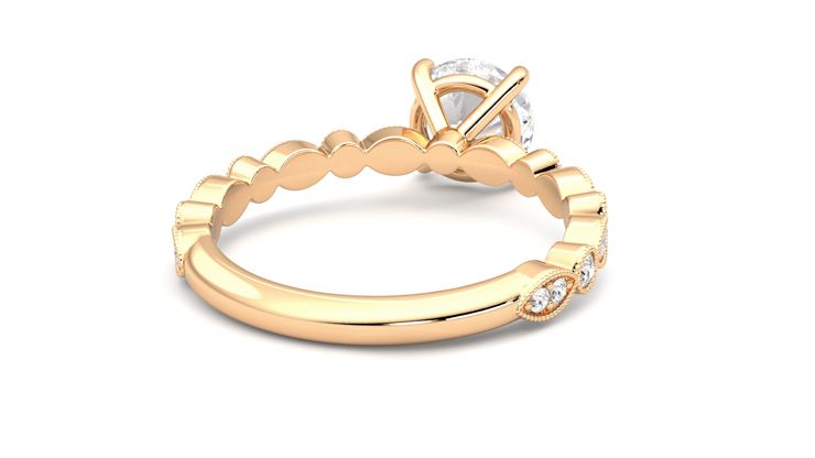 Taylor & Hart Selene Round Engagement Ring 360 degree image 14