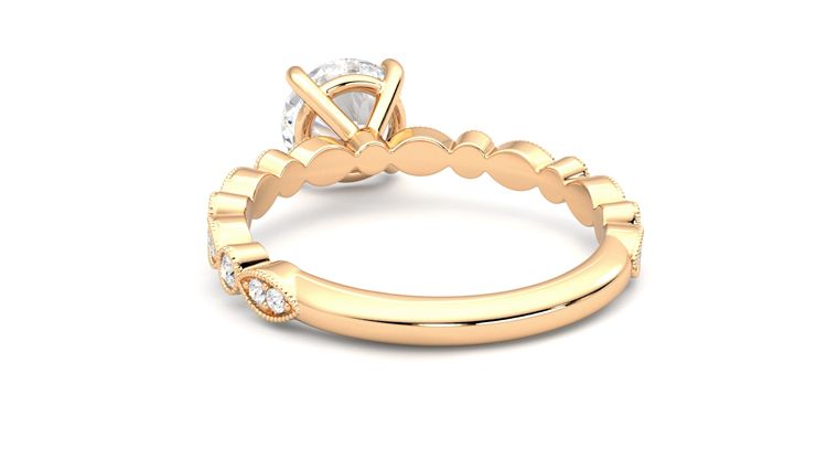 Taylor & Hart Selene Round Engagement Ring 360 degree image 16