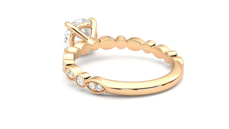 Taylor & Hart Selene Round Engagement Ring 360 degree image 17