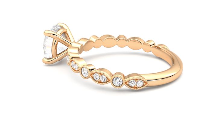 Taylor & Hart Selene Round Engagement Ring 360 degree image 19