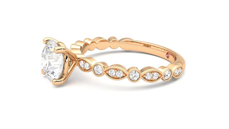 Taylor & Hart Selene Round Engagement Ring 360 degree image 22
