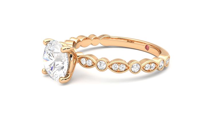 Taylor & Hart Selene Round Engagement Ring 360 degree image 23