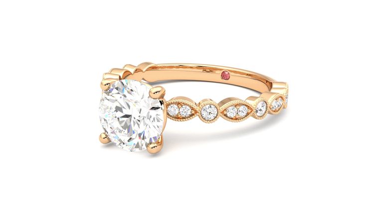 Taylor & Hart Selene Round Engagement Ring 360 degree image 25