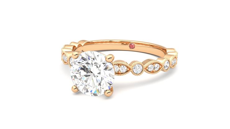 Taylor & Hart Selene Round Engagement Ring 360 degree image 26