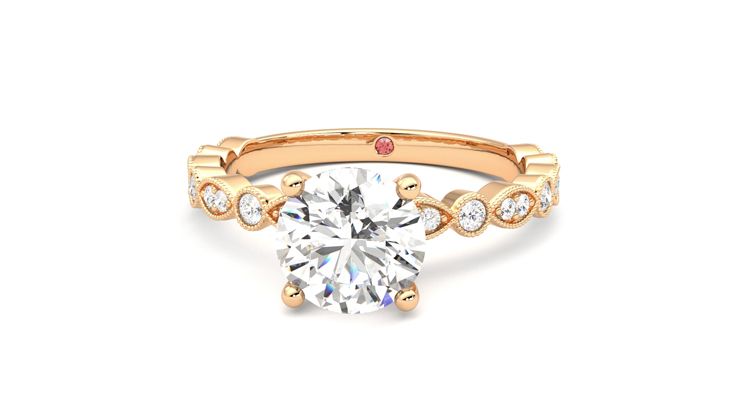 Taylor & Hart Selene Round Engagement Ring 360 degree image 28