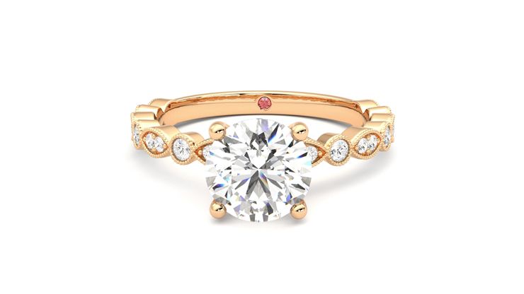 Taylor & Hart Selene Round Engagement Ring 360 degree image 29
