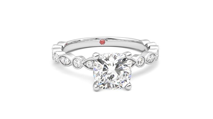 Taylor & Hart Selene Cushion Engagement Ring 360 degree image 2