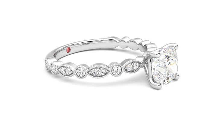 Taylor & Hart Selene Cushion Engagement Ring 360 degree image 7