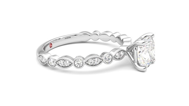 Taylor & Hart Selene Cushion Engagement Ring 360 degree image 8