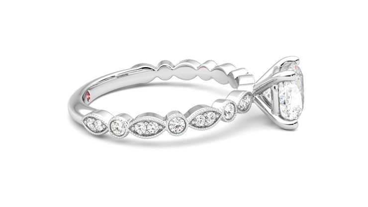 Taylor & Hart Selene Cushion Engagement Ring 360 degree image 9