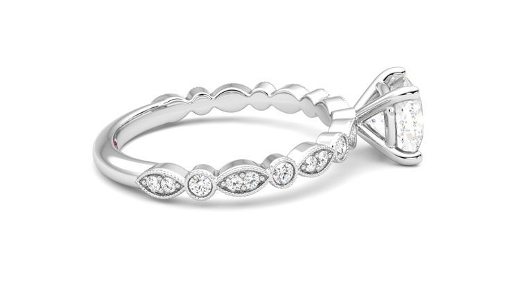 Taylor & Hart Selene Cushion Engagement Ring 360 degree image 10
