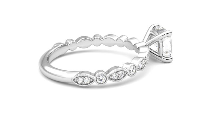 Taylor & Hart Selene Cushion Engagement Ring 360 degree image 11
