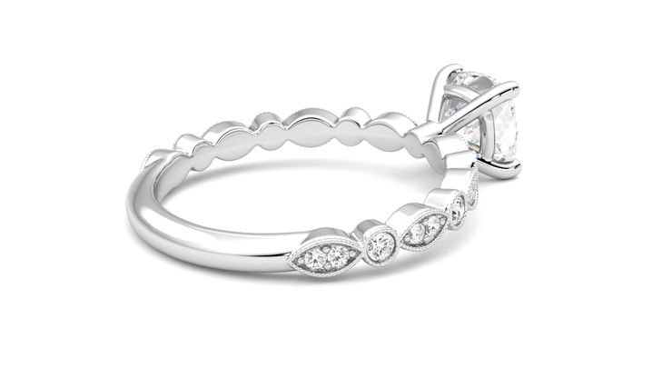 Taylor & Hart Selene Cushion Engagement Ring 360 degree image 12