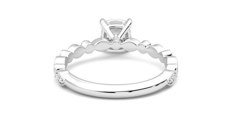 Taylor & Hart Selene Cushion Engagement Ring 360 degree image 15