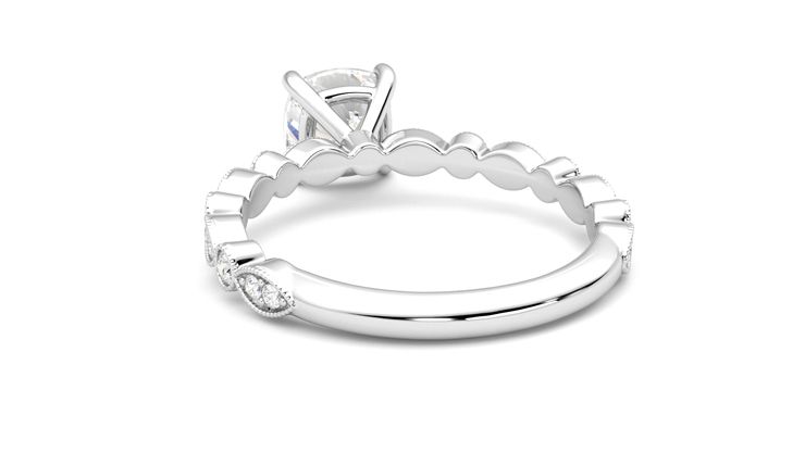 Taylor & Hart Selene Cushion Engagement Ring 360 degree image 16