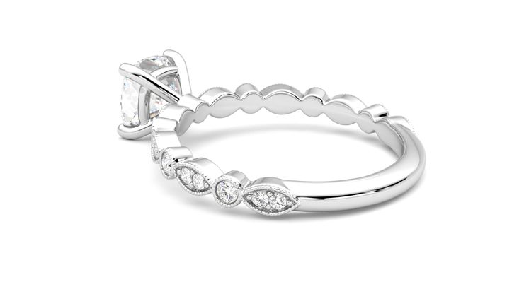 Taylor & Hart Selene Cushion Engagement Ring 360 degree image 18