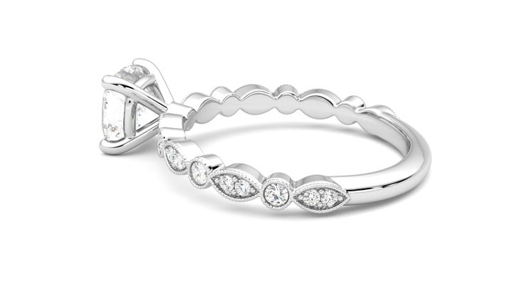 Taylor & Hart Selene Cushion Engagement Ring 360 degree image 19