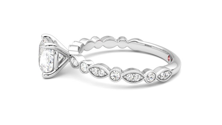 Taylor & Hart Selene Cushion Engagement Ring 360 degree image 21