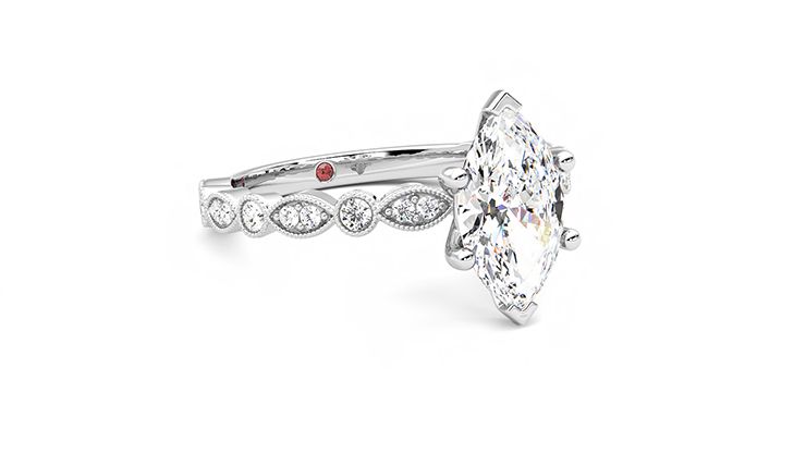 Taylor & Hart Selene Marquise Engagement Ring 360 degree image 4