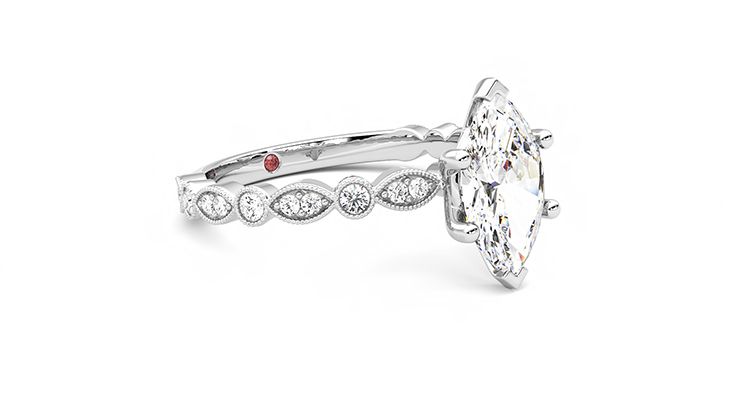 Taylor & Hart Selene Marquise Engagement Ring 360 degree image 5