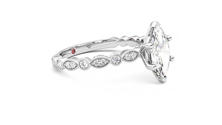 Taylor & Hart Selene Marquise Engagement Ring 360 degree image 6