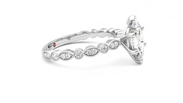 Taylor & Hart Selene Marquise Engagement Ring 360 degree image 7