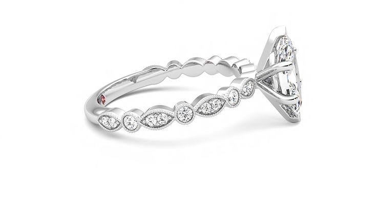 Taylor & Hart Selene Marquise Engagement Ring 360 degree image 8