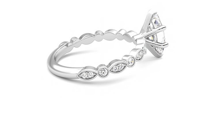 Taylor & Hart Selene Marquise Engagement Ring 360 degree image 10