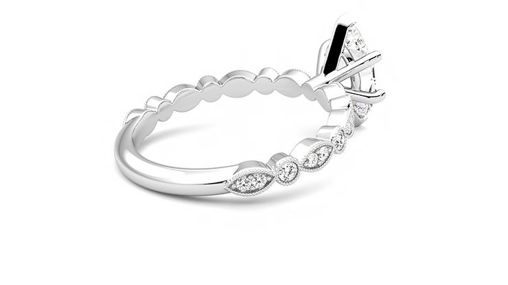 Taylor & Hart Selene Marquise Engagement Ring 360 degree image 11