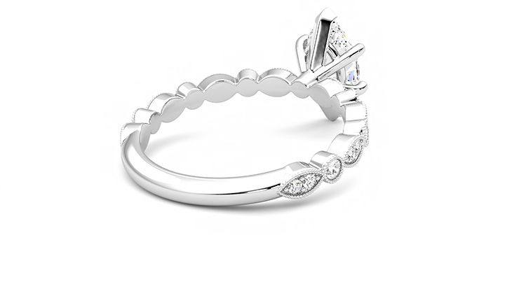 Taylor & Hart Selene Marquise Engagement Ring 360 degree image 12