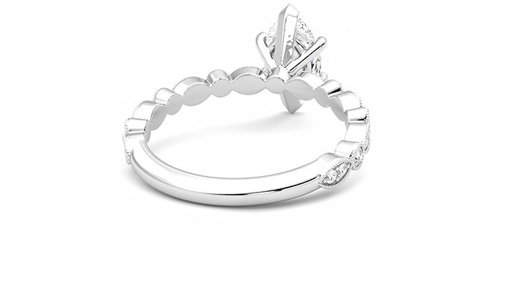 Taylor & Hart Selene Marquise Engagement Ring 360 degree image 13