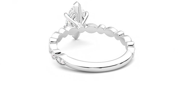 Taylor & Hart Selene Marquise Engagement Ring 360 degree image 15