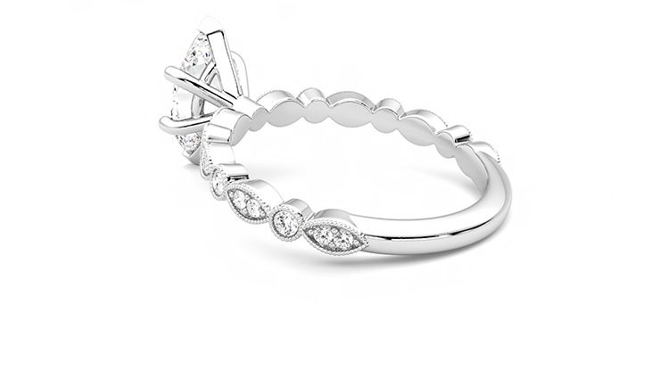 Taylor & Hart Selene Marquise Engagement Ring 360 degree image 17