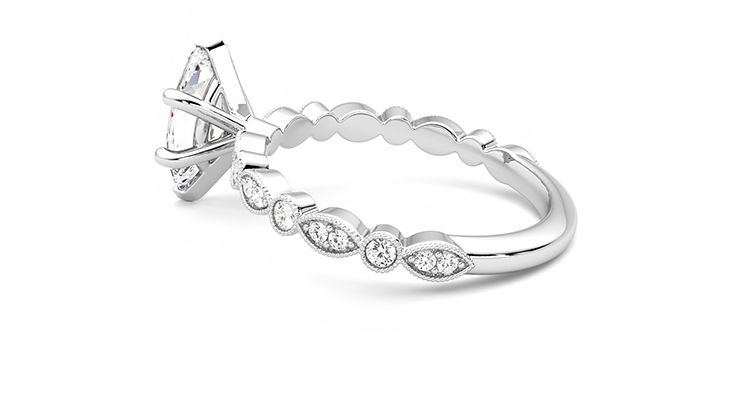 Taylor & Hart Selene Marquise Engagement Ring 360 degree image 18