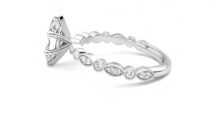 Taylor & Hart Selene Marquise Engagement Ring 360 degree image 19