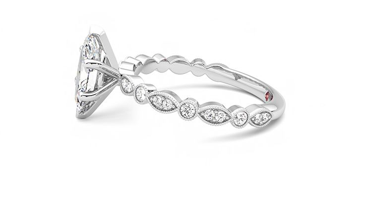 Taylor & Hart Selene Marquise Engagement Ring 360 degree image 20