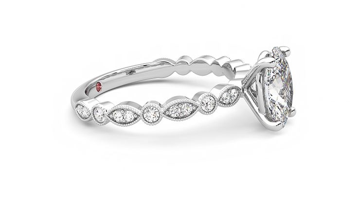 Taylor & Hart Selene Oval Engagement Ring 360 degree image 7