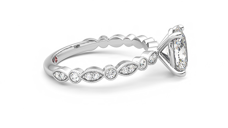 Taylor & Hart Selene Oval Engagement Ring 360 degree image 8