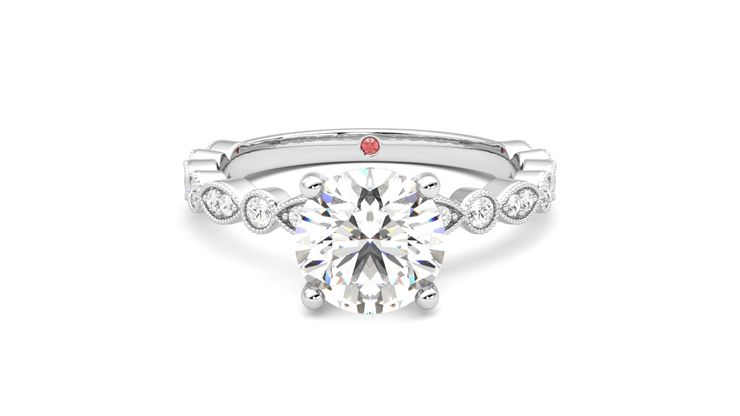 Taylor & Hart Selene Round Engagement Ring 360 degree image 0