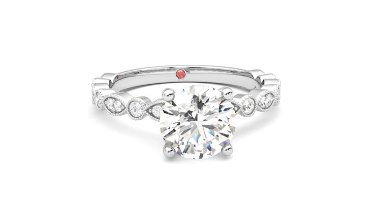 Taylor & Hart Selene Round Engagement Ring 360 degree image 2